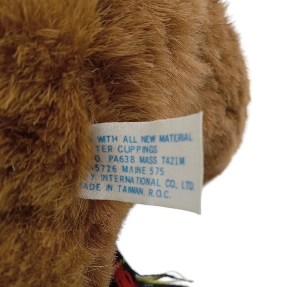 DanDee Special Touch Plush Teddy Bear With Tartan Plaid Scarf Ears Hands Feet - Picture 9 of 12